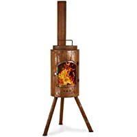 blumfeldt Tripolis Chimenea con Parrilla- Parrilla: Ø 25-5 cm- Medidas: 53 x 137 x 46 cm- Wok: Ø 25-5 cm- estética de…